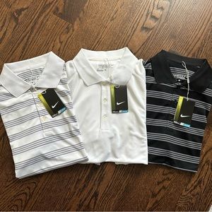 NWT Three Nike Golf Dri-Fit Polo Shirts - Sz S